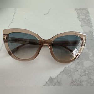 Tom Ford Anya sunglasses Blue gradient/ light brown frames